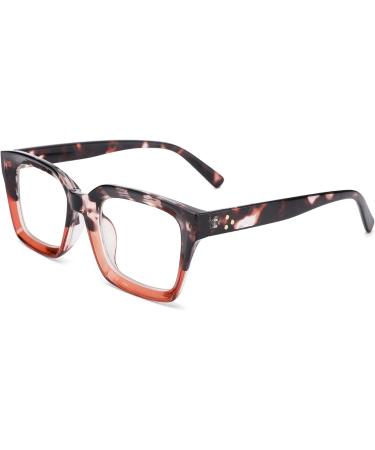 ACME Blue Light Filter Glasses for Men & Women - Large Frame 50mm Stylish Leopard Tea Red Design - Buy Online on GoSupps.com