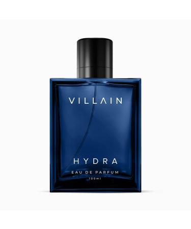 Villain Hydra Perfume for Men| Long Lasting Perfume for Men| Grapefruit Sandal White Musk| Eau Da Parfum (100 ml) Aquatic 3.38 fl oz - Buy Online on GoSupps.com