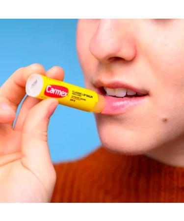 Carmex Cold Sore Relievers & Daily Care Strawberry Lip Balm with SPF 15 - 0.15 Oz | Shop Internationally - Buy Online on GoSupps.com