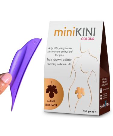 Permanent Pubic Hair Dye Colouring Kit Dark Brown Long Lasting Result and Va j-j Visor Ladies Bikini Area Cover