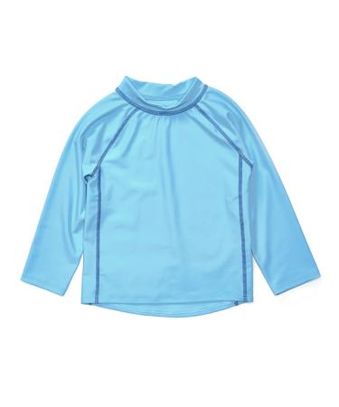 Leveret Long Sleeve Baby Boys Girls Rash Guard Sun Protected UPF + 50 Kids & Toddler Swim Shirt (12 Months-5 Toddler) 4 Years Blue