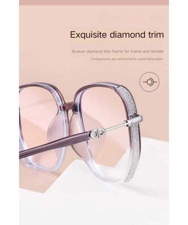Frequently K Reading Glasses Dual Focus Reading Glasse Women's Portable Fashion Anti-Blue Light Reading Glasses +3.00 Dark Brown - Buy Online on GoSupps.com