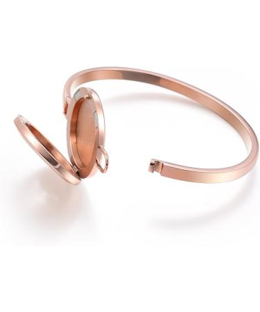 Tree of Life Aromatherapy Essential Oil Diffuser Bracelet - Rose Gold Stainless Steel with 12 Color Pads - International Shipping Available - Buy Online on GoSupps.com