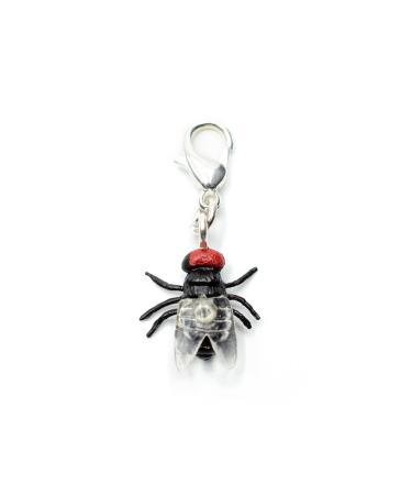 Miniblings fly charm zipper pullstage fly brummer insect fly - handmade fashion jewelry i chain pendant silver -plated - begging trailer beggar strap - trailer for bracelet