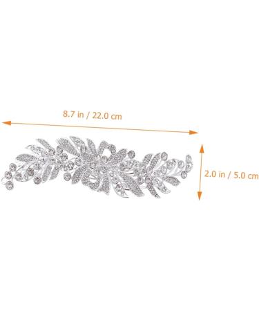 NUSITOU Hair Comb Wedding Side Comb Flower Girl Basket Pearl Headpiece French Side Combs Pearl Hair Clips Pearl Clips for Hair Bridal Hair Clips Full Diamond Bride Zinc Alloy Accessories - Buy Online on GoSupps.com