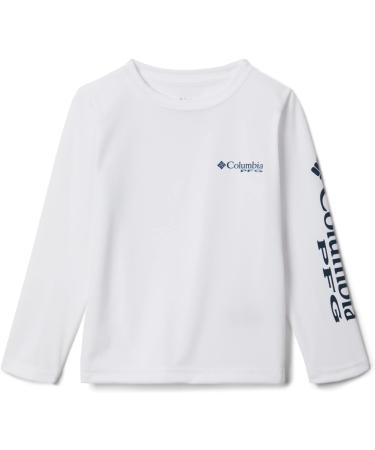 Columbia Boys' Long Sleeve Tee - White/Collegiate Navy, Size Large - Buy Online on GoSupps.com