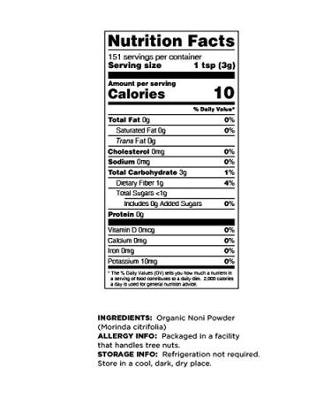 Terrasoul Superfoods Organic Noni Fruit Powder 16 Ounces - Buy Online on GoSupps.com