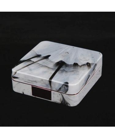 Gavigain Portable Square Contact Lens Case - Marble Design with Mirror (Rose Red) | International Shipping Available - Buy Online on GoSupps.com