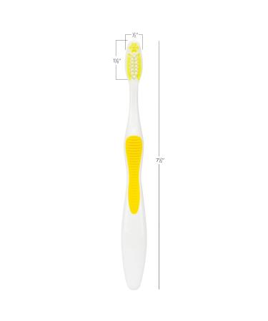 SmileGoods A352 Toothbrush - 35 Tuft Soft Bristle with Tongue Cleaner | 72 Individually Packaged Assorted Colors | Bulk Pack of Premium Toothbrushes - Buy Online on GoSupps.com