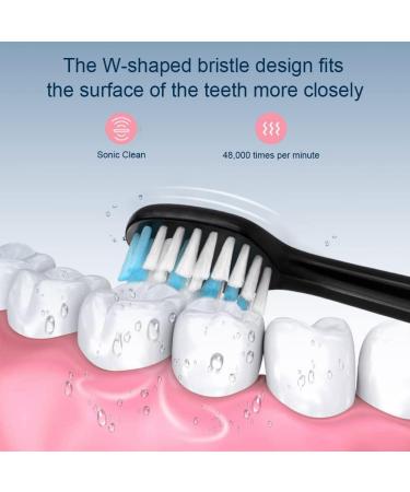 Callysonic Replacement Toothbrush Heads | Compatible with H31/H49 | Standard Plug-in Brushes - 4 Black/White Set | International Shipping Available - Buy Online on GoSupps.com