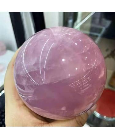 Natural Crystal Rough Gemstone Decoration 9CM Glorious Natural Ball Rose Quartz Spheres Stone for Decoration 1PCMineral Stone Home Goods - Buy Online on GoSupps.com