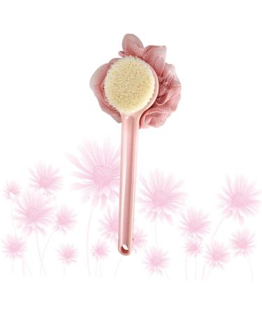 Healeved Bath Scrubber - Pink Handle Bath Brush Shower Sponge - Buy Online on GoSupps.com
