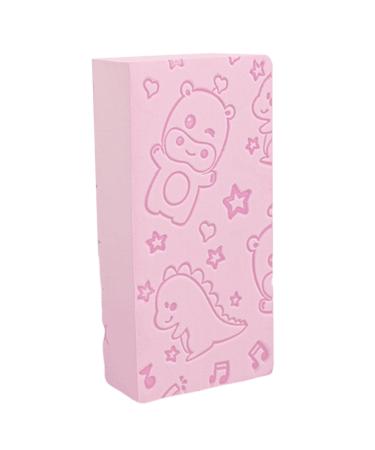 Cute Shapes Shower Sponge | Kids Bath Sponge | Natural and Safe Bath Sponge Reusable Kids Bath Sponge Soft and Absorbent Kids Sponge Cartoon Cleaning Sponge for Children Pink