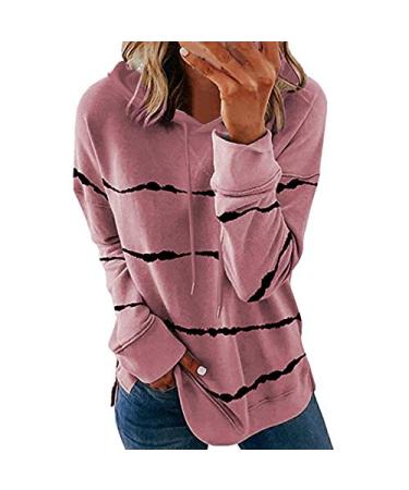 PATOPO Tunic Tops to Wear with Leggings Slim Fit Solid Color Tshirts Shirts Tops for Women Casual Shirt Tshirts for Women Pink 4X-Large