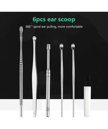 Benkeg Pick Set - 6 Pieces Ear Pick Set Stainless Steel Earpick Ear Wax Curette Remover Cleaner Ear Spoon Spiral Ear Clean Tool with Case - Buy Online on GoSupps.com