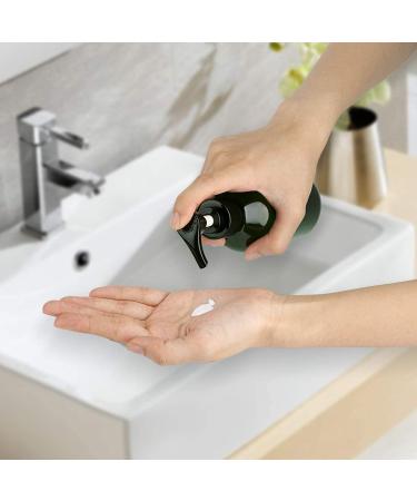 17oz Refillable Hand Soap Bottles with Pump - Set of 2, Amber and Green - Kitchen and Bathroom Dispenser - Buy Online on GoSupps.com