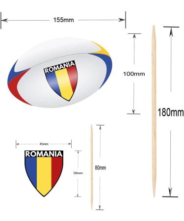 Romania Flag Rugby Ball Food & Cupcake Picks Toppers Party Decorations (14 Pack) - Buy Online on GoSupps.com