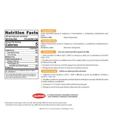 Yogourmet Freeze Dried Yogurt Starter Value Pack - 16 Packets, 3g Each | 1 Box, 1.7 Ounces - Buy Online on GoSupps.com