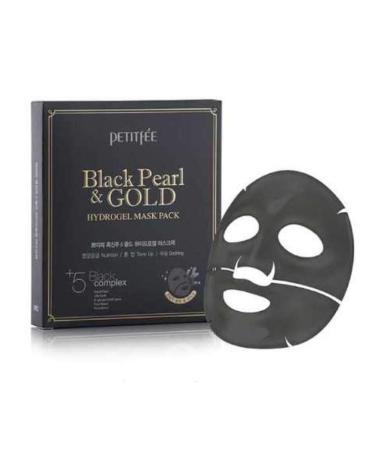 Petitfee Black Pearl & Gold Hydrogel Mask Pack 5ea / 5 Black Complex / Soothing Gel Facial Mask