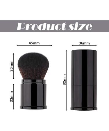 Retractable Kabuki Foundation Brush Portable Makeup Brush Travel Face Blush Brush for Powder Mineral Foundation Blending Blush Black - Buy Online on GoSupps.com