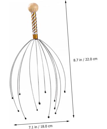 Beavorty Hand Massage Devices - 12 STK Scalp Massage Brushes & Hand Scrubbers for Hair Washing - Steel & Wood Hand Massager Tools - Buy Online on GoSupps.com