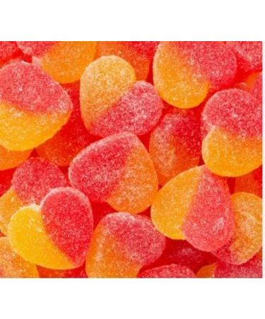 2 x CandyCrave Fizzy Peach Hearts Fizzy Coated Jelly Sweets Delicious Tasty And Twisty Treat Gift Hamper - Buy Online on GoSupps.com