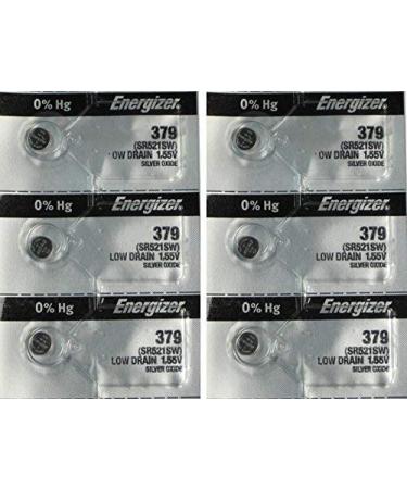 Energizer 6 379 Button Cell Silver_Oxide Sr521sw Watch Batteries