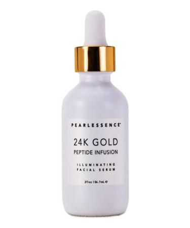 Pearlessenece 24k Gold Peptide Infusion Illuminating Facial Serum - Moisturizes and Helps Repair, Revitalize, and Brighten Skin for a Radiant, Youthful Glow | Made in USA