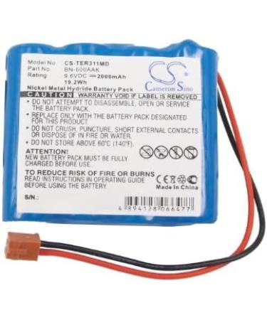 2000mAh/9.6V Replacement Battery for Terumo 8N-600AAK & BN-600AAK - Compatible with TE-331 TE-332 TE-312 | International Shipping Available - Buy Online on GoSupps.com