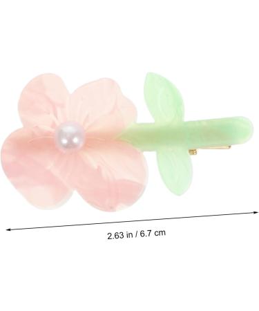 FAVOMOTO 4 Sets Hair Clip Hair Accessories Pearl Hair Clip Baby Hair Barrettes Hair Clips Floral Hair Clip Little Girls Hair Accessories Wedding Decor Tiara Acrylic Hairpin Hair Pink Child - Buy Online on GoSupps.com