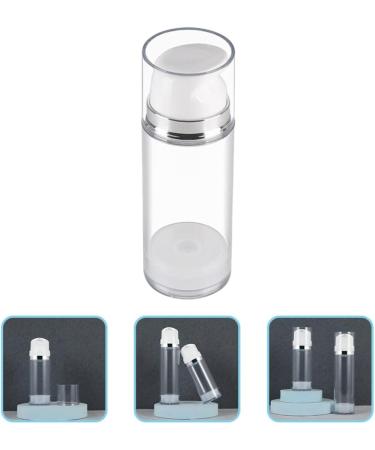 FRCOLOR 2pcs Empty Airless Pump Bottle Refillable Plastic Vacuum Pump Press Bottle Travel Cosmetic Foundation Containers Dispenser for Lotion Cream Essential Oil 100ml 14.7x4.9cm Transparent - Buy Online on GoSupps.com