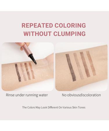 New Eyebrow Pen 3d Eyebrow Pen Waterproof Eyebrow Pen Micro Eyebrow Pen 4-Point Precision Eyebrow Pen Delicate Pen Tip As Fine As Hair Accurately Outlined With Smooth Lines Light Coffee Color - Buy Online on GoSupps.com