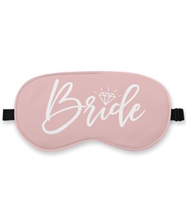 Bride Silk Eye Mask for Sleeping Bride Eye Mask Bridal Shower Gifts Blindfold Adjustable Strap Night Sleep Mask for Bride Groom Engagement Wedding Gifts Sleeping Mask Eye Cover