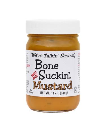 Bone Suckin' Sweet Hot Mustard - 12 Ounce (Pack of 1) | Tangy and Spicy Condiment - Buy Online on GoSupps.com