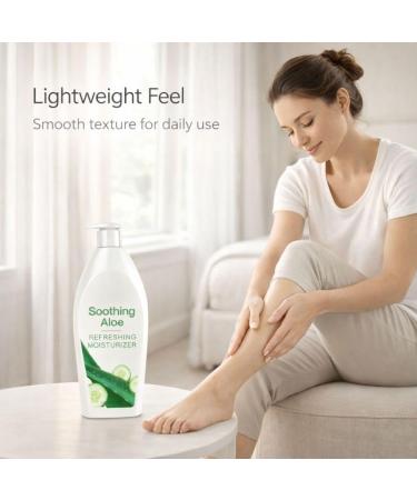 Aloe Vera Hand and Body Lotion for Dry Skin Daily Moisturizing Lotion with Smooth Texture Lightweight Feel Large 21 oz Bottle - Buy Online on GoSupps.com