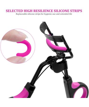 Eyelash Curlers with Comb Stainless Steel Lash Curler Quick Eye Makeup Accessory with 5 Replacement Refills for Women Girl - Buy Online on GoSupps.com