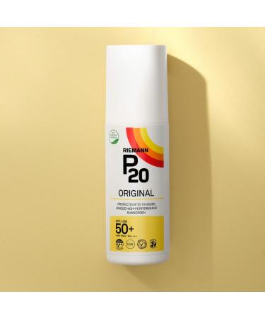 RIEMANN P20 Original SPF50 +Plus Spray 100ml Advanced Sunscreen Protection High Performance Triple Protect + Sweat Resistance Protects up to 10 Hours Very Water Resistant High UVA Protection Hard Packaging - Buy Online on GoSupps.com