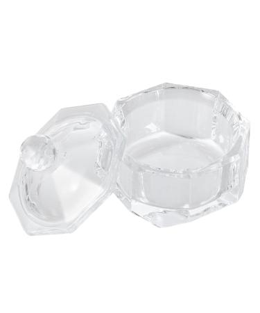 Beavorty Nail Art Crystal Cup Crystal Liquid Nail Dish Nail Glitter Holder Crystal Cup for Nail containers with lids monomer Liquid Bowl Crystal Nail Cup Crystal Glass k5 Nail Pen Manicure