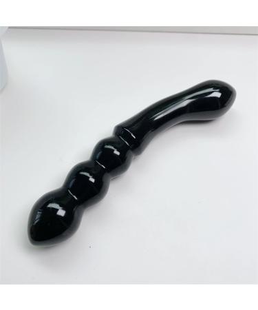 Natural obsidian yoni massagestab Magic Crystal Face Pleasure Stick for women body massage cone 1pcs black obsidian black obsidian