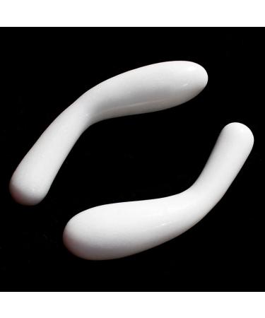 1 Piece Natural White Jade Crystal Quartz Stone Massage Stick 1