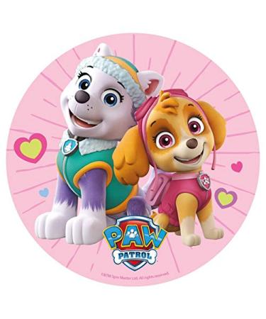 Dekora - Paw Patrol Skye & Everest cake topper made of edible paper - Edible birthday decoration - Round cake decoration 20 CM - Buy Online on GoSupps.com