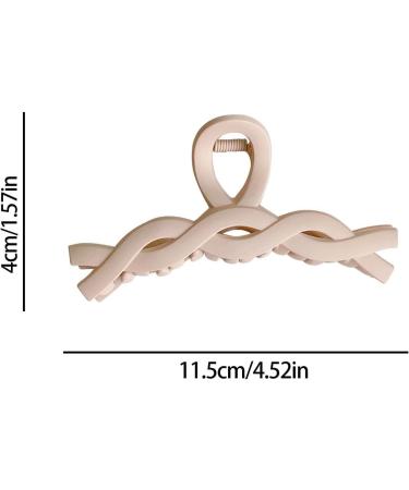 Cute Claw Clips 2.67 Inches Hair Accessories for Women - Hair Claw Clips for Women Girls Non-Slip Hair Clips Matte Hair Claws Strong Hair Styling Accessories for Thin Hair Proidl 15#twist-beige - Buy Online on GoSupps.com