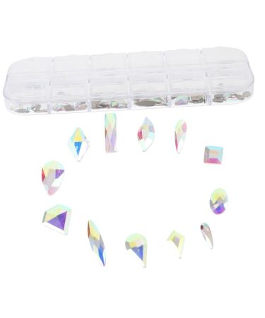 COHEALI 1 Box Diy Diamond Nail Art Set Nail Salon Decor Diy Charms Nail Charms Manicure Decoration Nail Art Embellishment Nail Rhinestones Decor Nail Decors Girl Supplies Metal