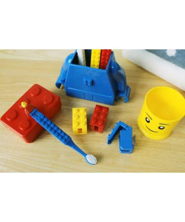 Oxford Brick Figure Toothbrush Gift Set - 2 Toothbrushes Holders & Plastic Cup - Ideal International Gift - Buy Online on GoSupps.com