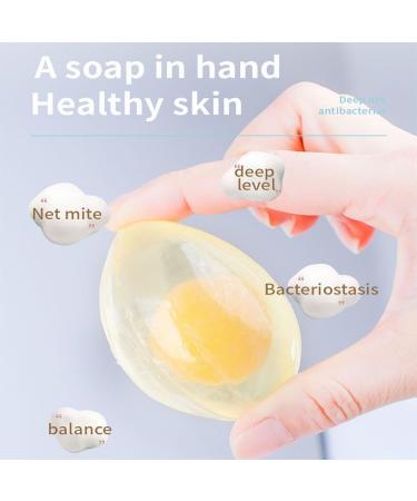  HONGYOU Egg White Soap 2024 Handmade Facial Soap Egg White Collagen Body Soap Egg White Moisturizing Soap for Face Egg Essential Oil Soap - Buy Online on GoSupps.com