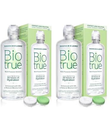 Contact Lens Solution by Biotrue Multi-Purpose Solution for Soft Contact Lenses 10 Fl Oz (Pack of 2)