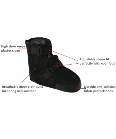 WEEOATAR Adjustable Post-op Shoe - Orthopedic Boot for Post-Surgery Broken Foot Bunions & Hammer Toe (M) - Velcro Closure Left/Right Foot Black - International Shipping Available - Buy Online on GoSupps.com