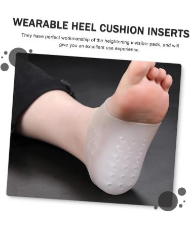NOLITOY Height Increasing Insoles for Men & Women - Breathable Heel Cups for Pain Relief | Transparent Heightening Insoles 13x8cm - Buy Online on GoSupps.com