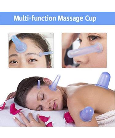 Silicone Cupping Therapy Set for Anti Cellulite & Facial Massage - Blue | ONECUPPTOP - Buy Online on GoSupps.com