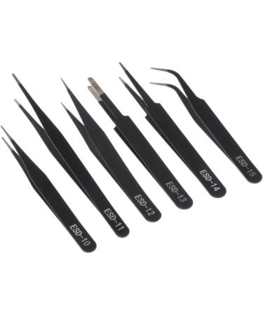 Folpus 6-Part Precision Pink Set - Stainless Steel Tweezers & Multifunctional Electronic Repair Tools for Handicrafts - Buy Online on GoSupps.com
